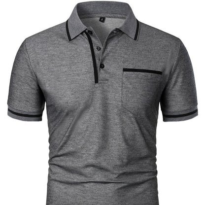 Men's Lapel Short Sleeve T-shirt