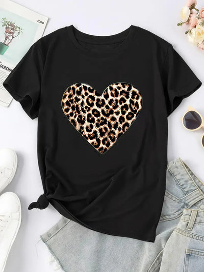 Valentine's Day Love Round Neck Women's T-shirt