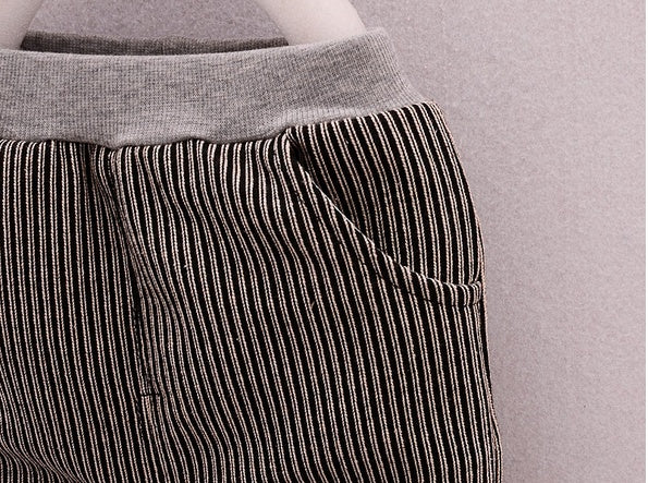 Boys & girls zipper striped trousers children' suit