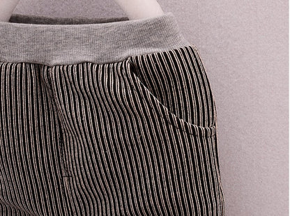 Boys & girls zipper striped trousers children' suit