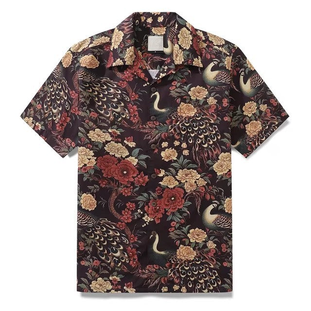 Men's Shirt Hawaiian Tropical Style