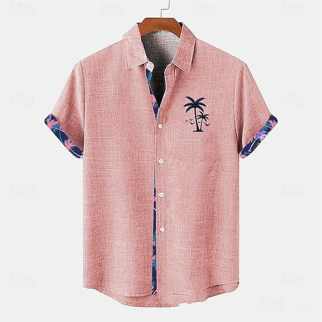 Ocean Fish Pattern Lapel Loose Sleeve T-Shirt
