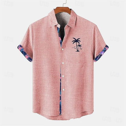 Ocean Fish Pattern Lapel Loose Sleeve T-Shirt