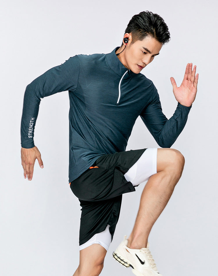 Sports fitness long sleeve men's loose