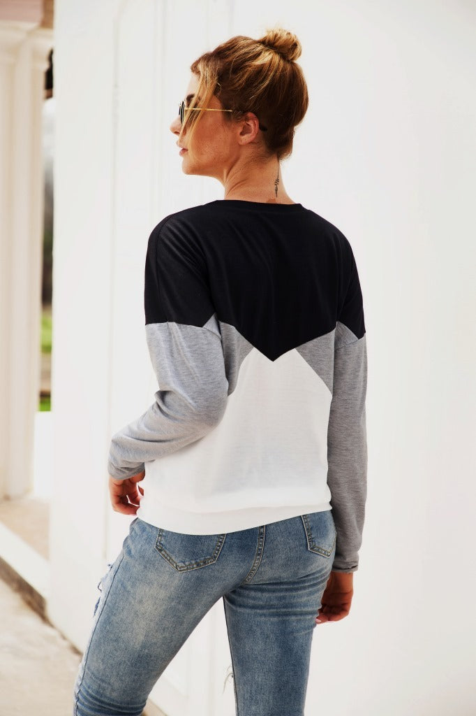 Long-sleeved Stitching T-Shirt