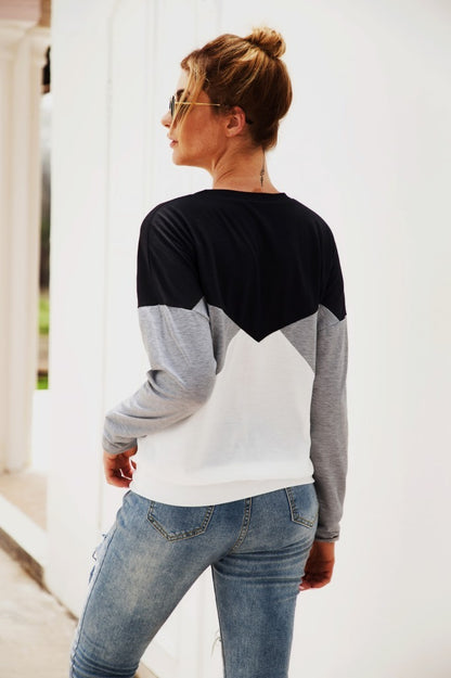 Long-sleeved Stitching T-Shirt