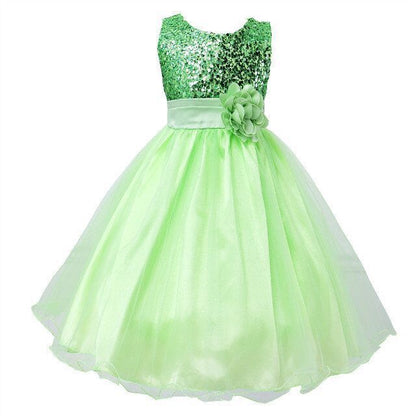 Baby Sequin Flower Girl Wedding Princess Dress