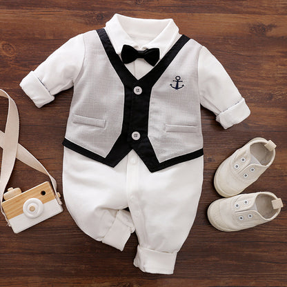 Gentleman's Baby Clothes, Long-sleeved Romper