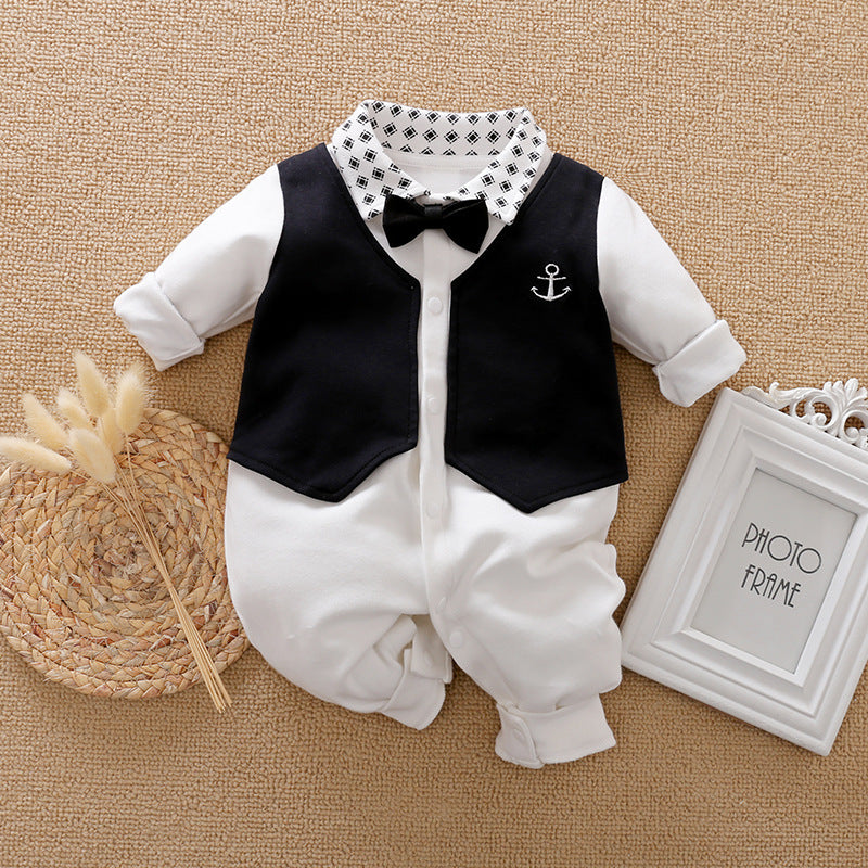 Gentleman's Baby Clothes, Long-sleeved Romper