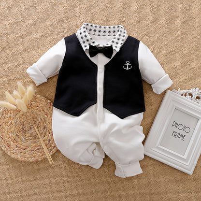 Gentleman's Baby Clothes, Long-sleeved Romper