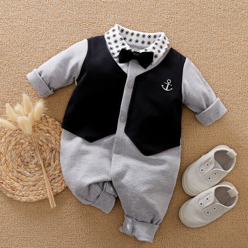 Gentleman's Baby Clothes, Long-sleeved Romper