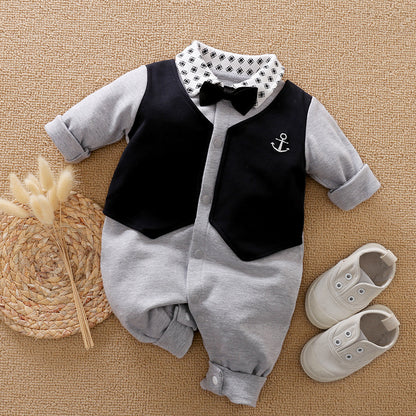 Gentleman's Baby Clothes, Long-sleeved Romper