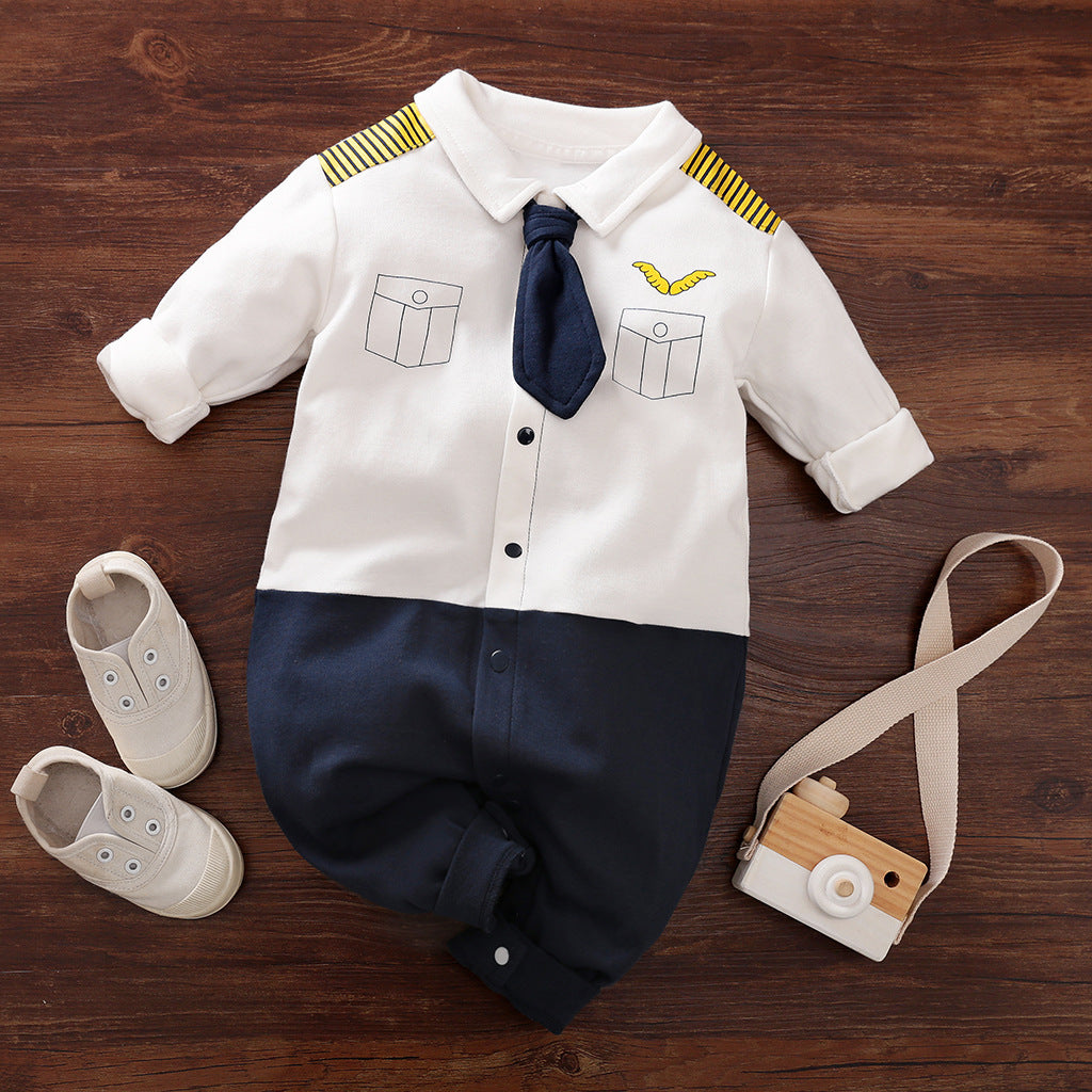 Gentleman's Baby Clothes, Long-sleeved Romper