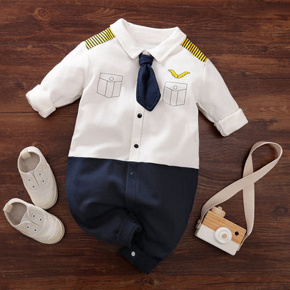 Gentleman's Baby Clothes, Long-sleeved Romper