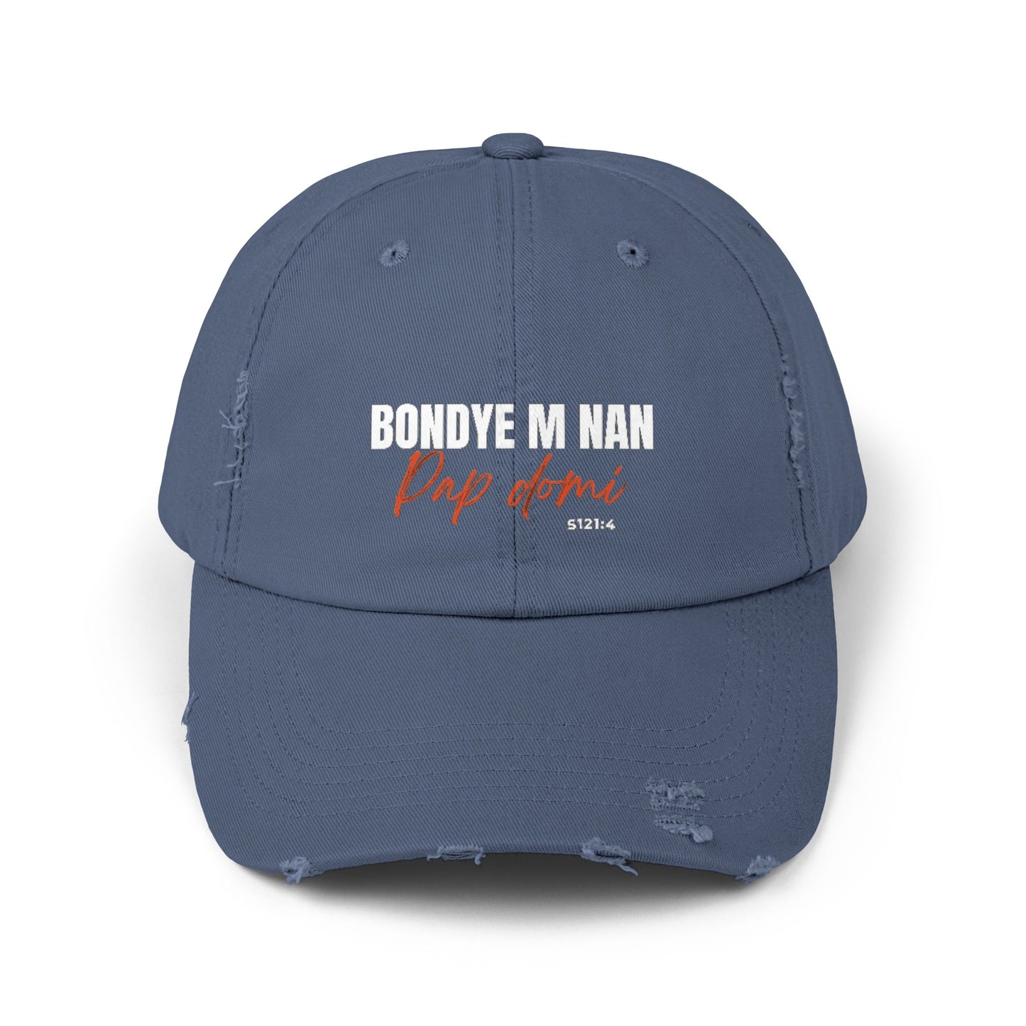 Unisex Cap Design "Bondye m nan pap Domi"