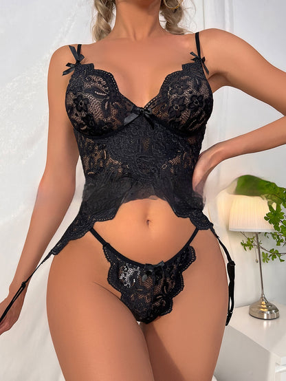 Teasing Women's Lace Jumpsuit Underwear Pajamas