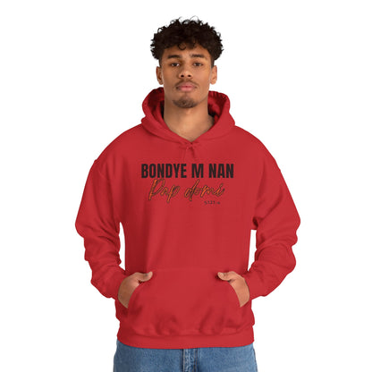 Hoodie Designed "Bondye m nan pap Domi"