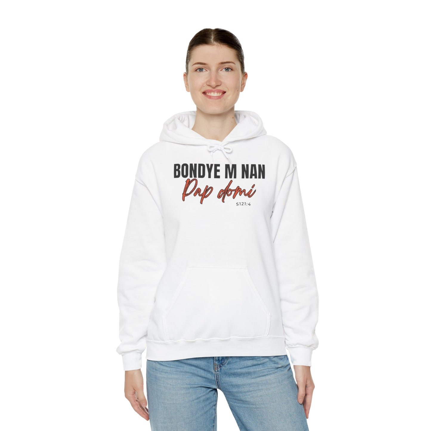 Hoodie Designed "Bondye m nan pap Domi"