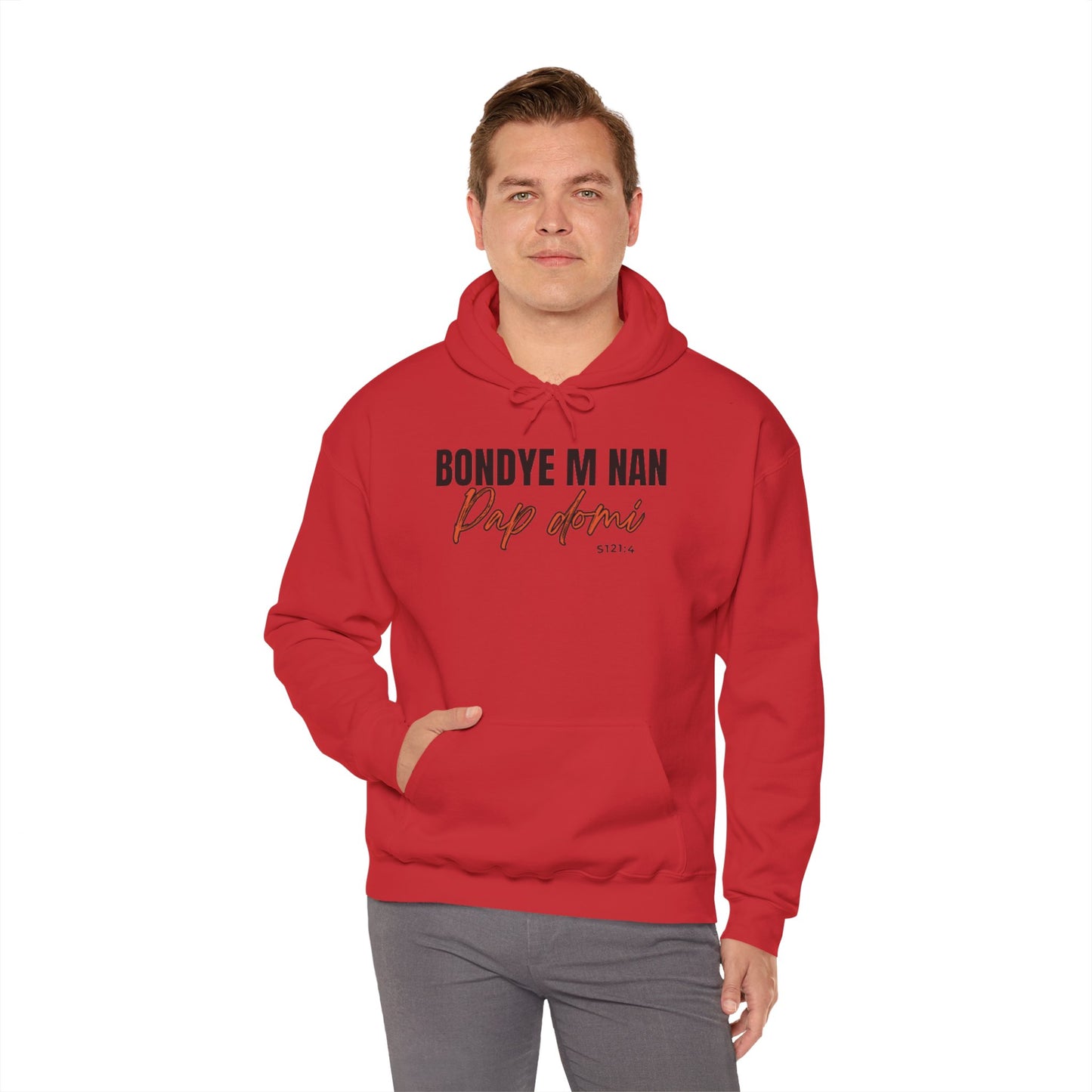 Hoodie Designed "Bondye m nan pap Domi"