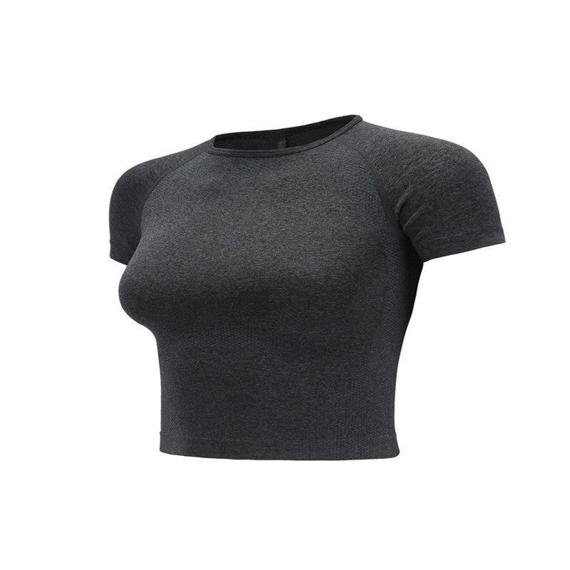 Exposed navel T-shirt