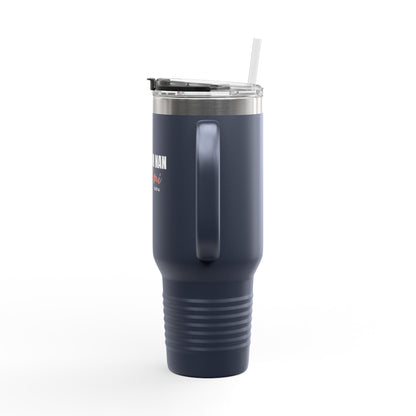 40oz Insulated Travel Mug "Bondye m nan pap Domi"