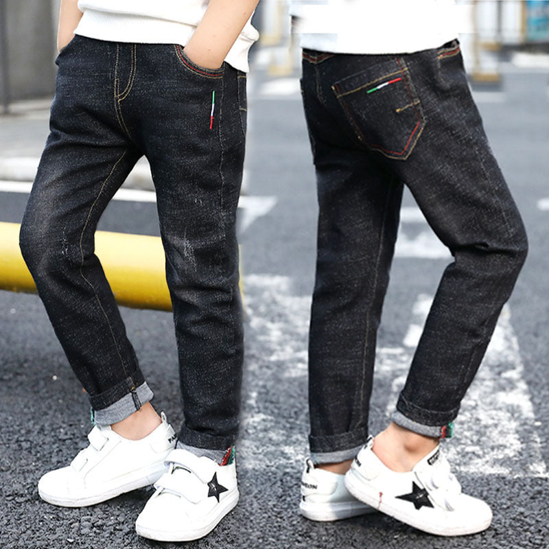 Boys' denim trousers, new style, big children's trousers