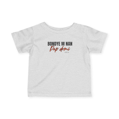 Gray t-shirt with text on a white background