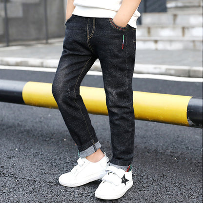 Boys' denim trousers, new style, big children's trousers