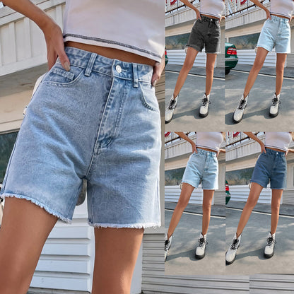 Women's High Waist Denim Shorts