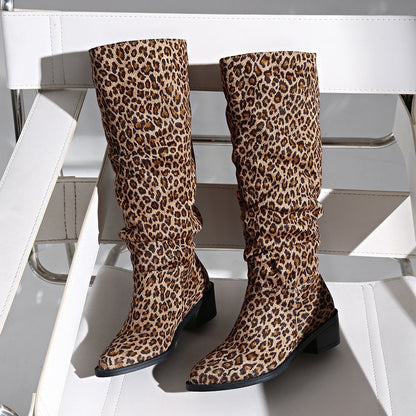 High Heel Leopard Women's Boots