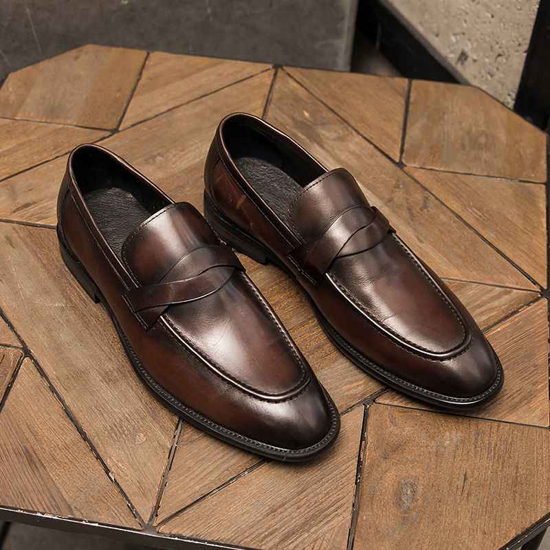 Men Slip-on British Leather Shoes