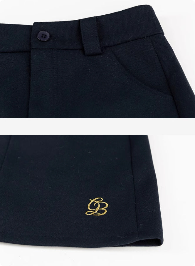 American Navy Blue A-line Skirt