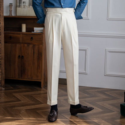 Men's High Waist Straight Pants