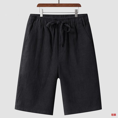 Linen Shorts Men's Cropped Pants