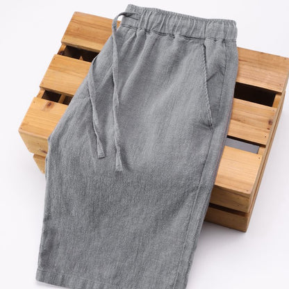 Loose Straight Light Cotton Linen Men's Shorts