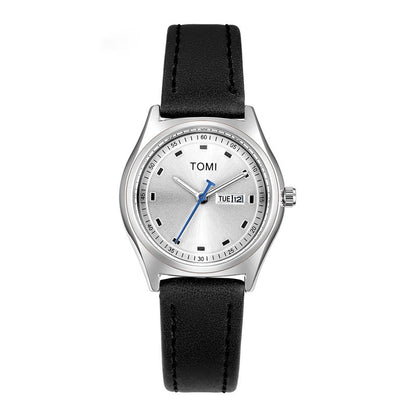 Fashion Simple Double Calendar Leather-belt Watch