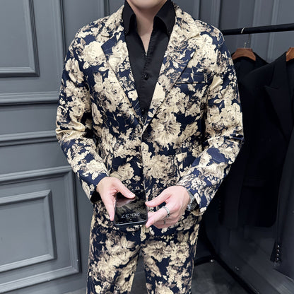 Active Trendy Flower Two-piece Suit
