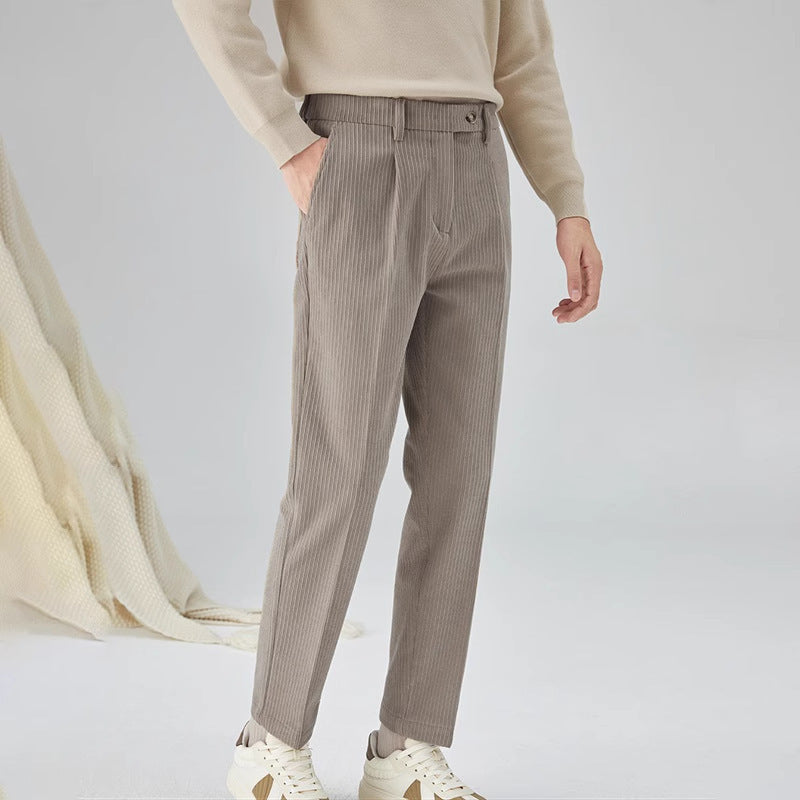 Nice Corduroy Men's Straight All Loose Trousers