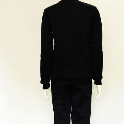 Sexy zipper plus velvet long sleeve sweater suit