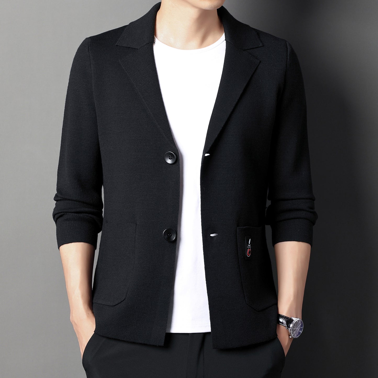 Men's Knit Cardigan Suit