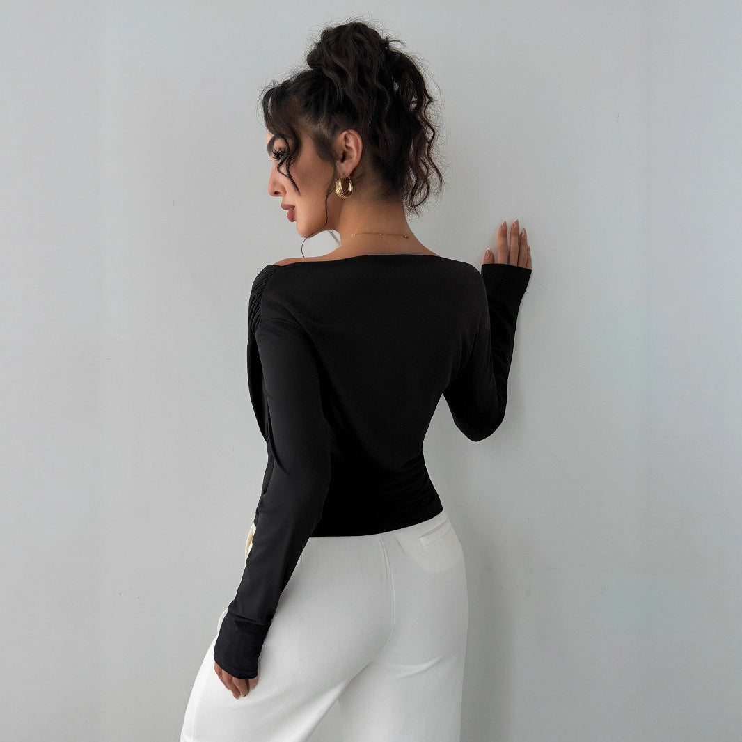 Fashion Shoulder Collar Shoulder-baring Top