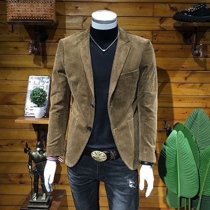 Corduroy Suit Men's Business Slim Fit Casual