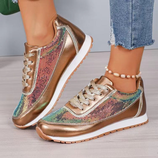 Thick-soled Lin Film Sneaker
