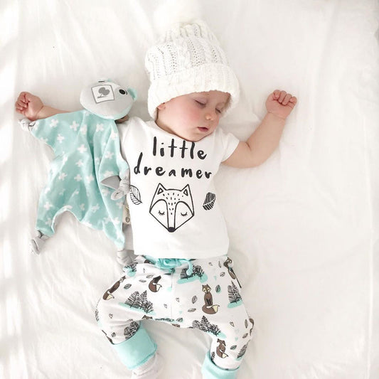 Newborn Baby Clothes Set T-shirt Tops Pants