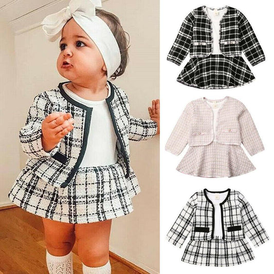 Long-sleeve Dress Baby Small Incense Wind Suit