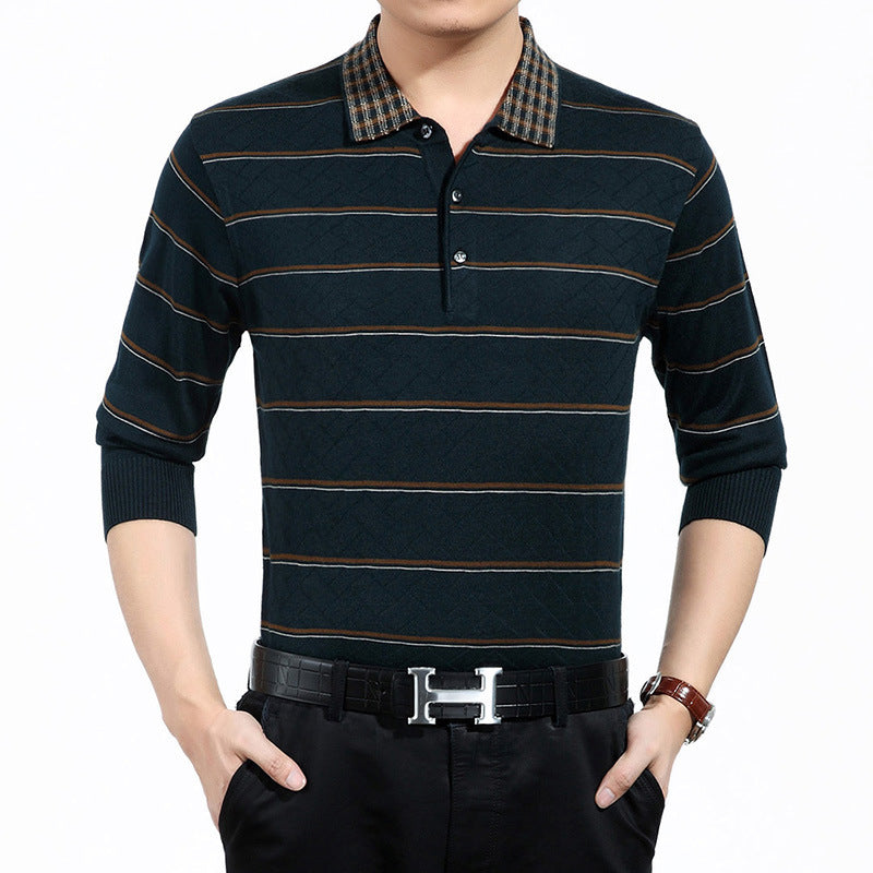 Men's sweater lapel thin section men's sweater