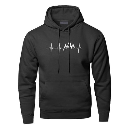 Beautiful Men's Polyester Fiber Compass Hoodie