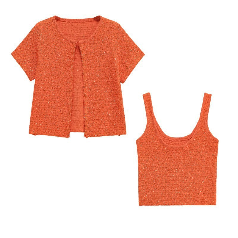 Women Short Top Wide Camisole Vest