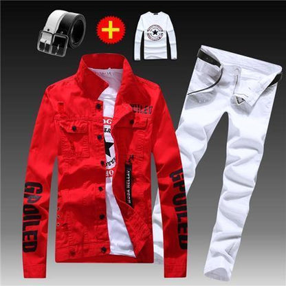 Men's Polyester Jeans Suit
