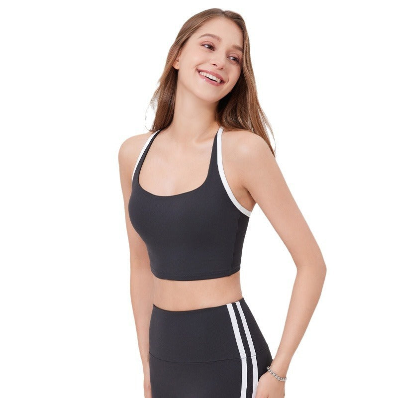 Nude Feel Clothes Bra Adjustable Strap Fitness